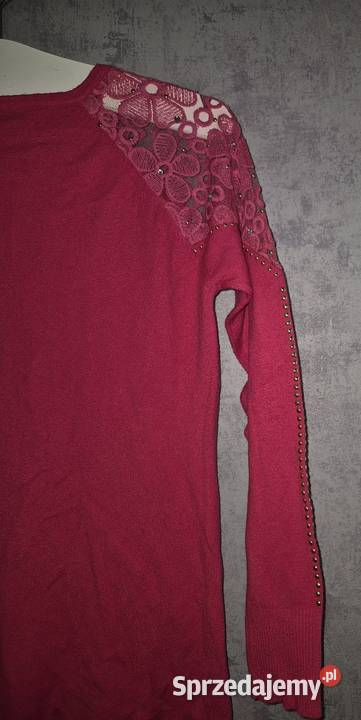 Bluzka damska róż koronka zip 38M sprzedam