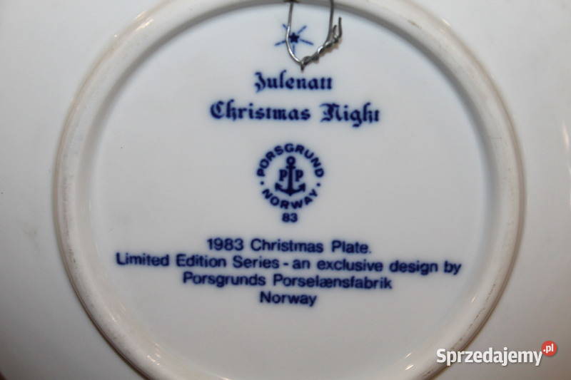 Talerz kolekcjonerski Christmas Plate 1983 1009 Szczecin