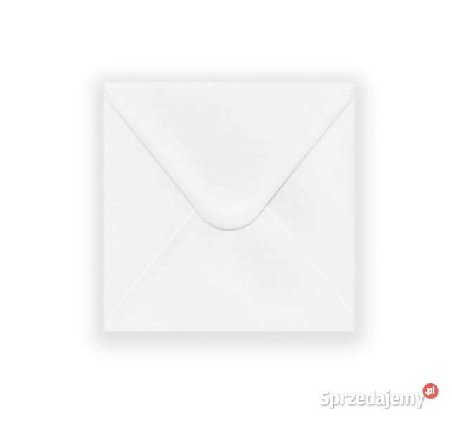 perłowe koperty białe kwadratowe koperty Łódź