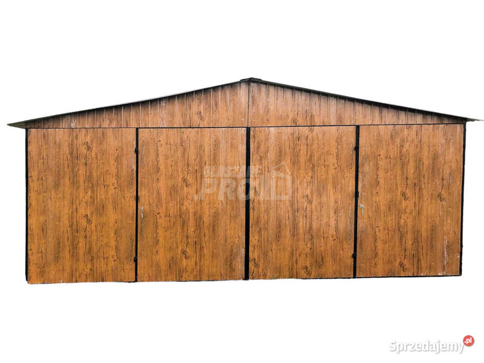 Garaz blaszany 6x6 2x Brama dwuskrzydłowa 304zł/m2 Międzybłocie