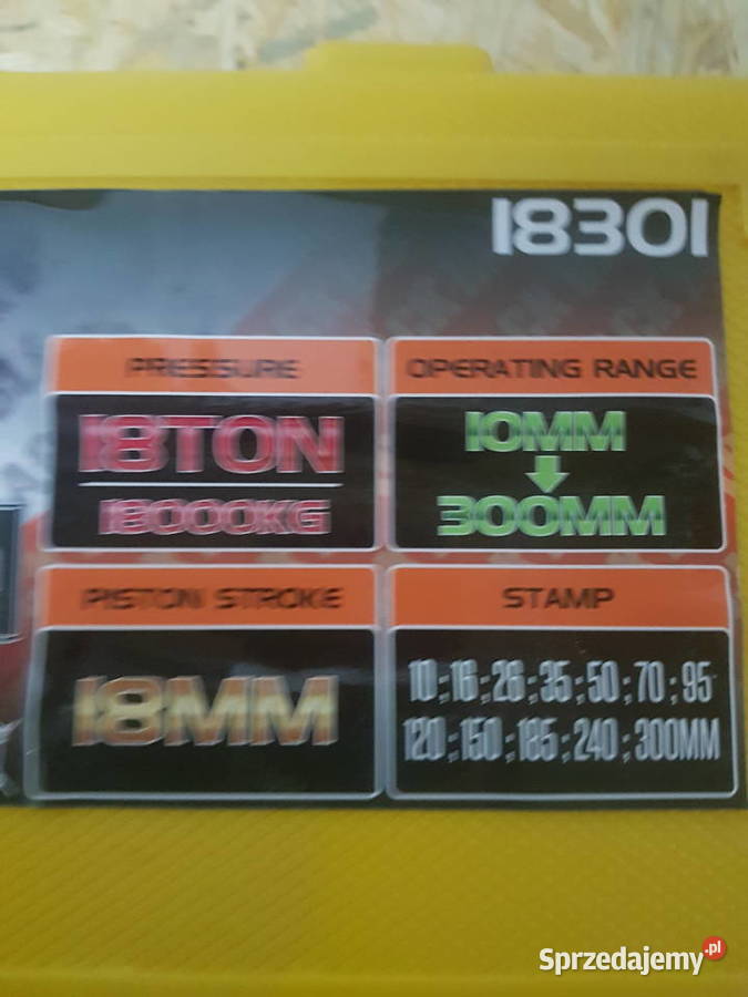 ZACISKARKA DO KABLI HYDRAULICZNA 18t 10300 mm Głogowa