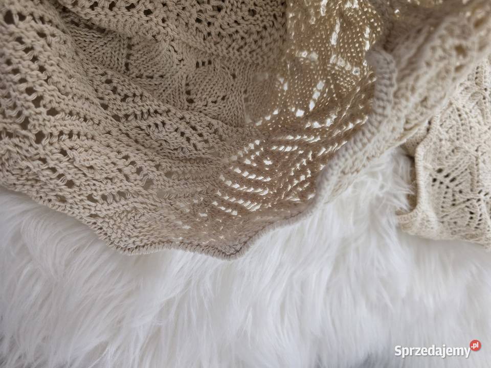 Sukienka szydełkowa boho maxi beżowa Rozmiar 36(S) Rybnik