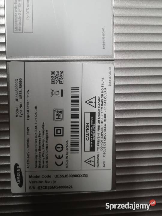 Samsung SUHD UE55JS9090Qmatryca całaczęscicałość Części i akcesoria Biłgoraj