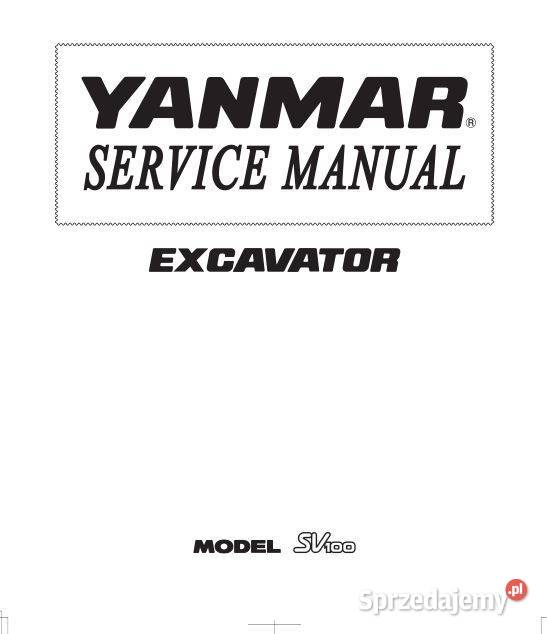 Yanmar SV100 2A SV100 instrukcja napraw katalog Kielce