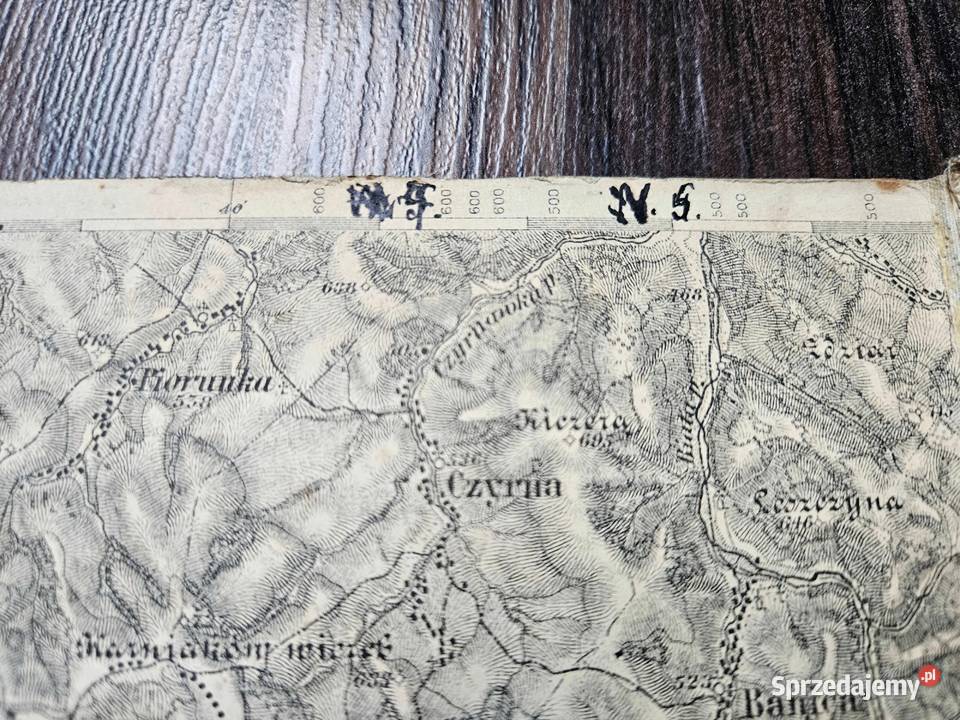 Przedwojenna mapa BartfeldMuszyna 175000