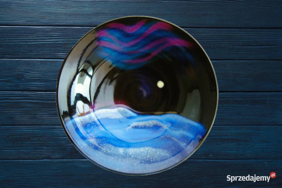 Talerz ścienny skandynawski patera kamionka Lublin