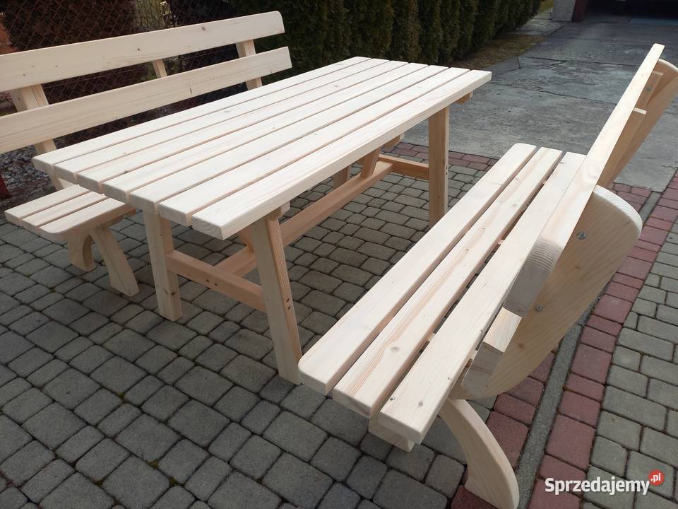 Meble ogrodowe komplet 180 stół ławki Ropczyce