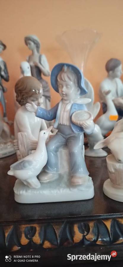 Figurka Chłopczyk na płocie z gąską Gdańsk