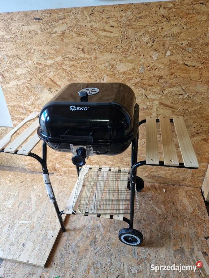Grill węglowy z pokrywą i regulacją rusztu ruszt Głogowa