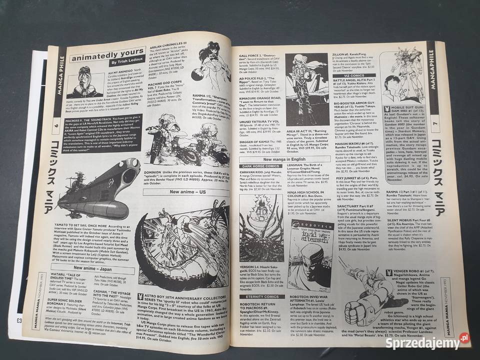 Manga Mania Magazyn komiksowy 1993 Akira Poster Europejskie Gdynia