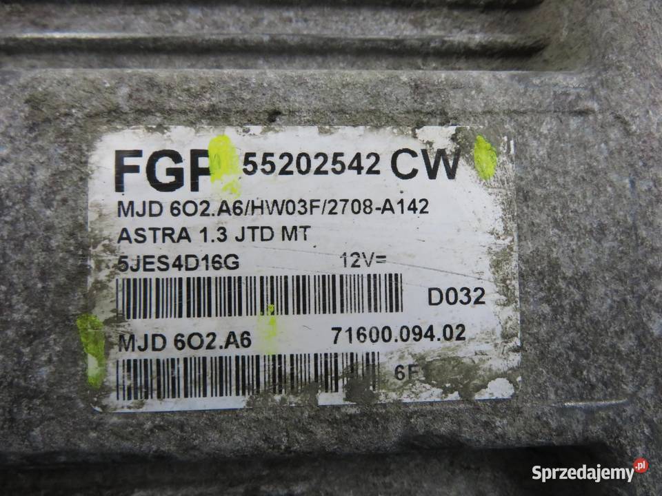 STEROWNIK OPEL ASTRA H 13 CDTI 55202542CW Komputery sprzedam