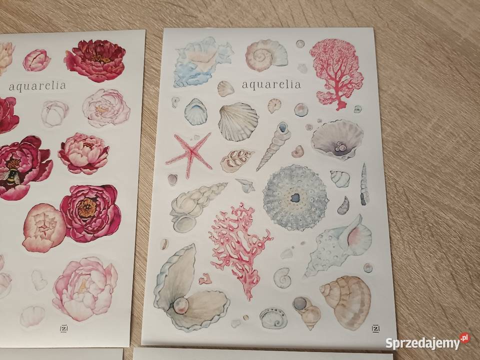 Zestaw naklejek motyw kwiatów morza Kwidzyn sprzedam