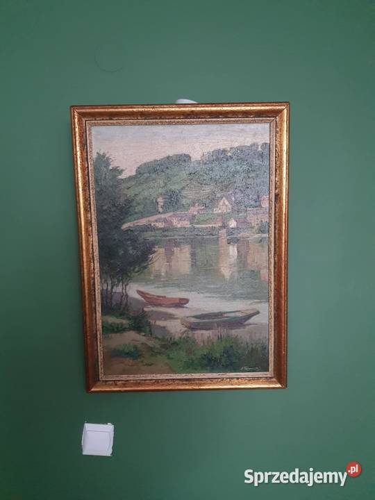 Oryginalny autentyczny obraz z autografem Malarstwo mazowieckie Radom