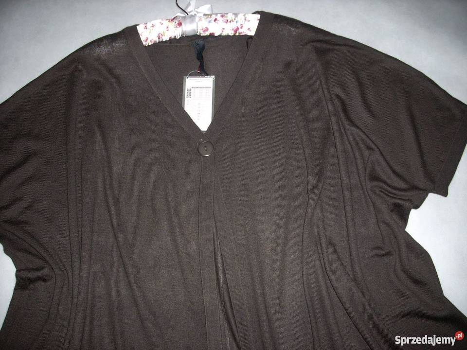 Sweter LUŹNY Narzutka z Wełną elegancki XXXL i Nowy Sącz