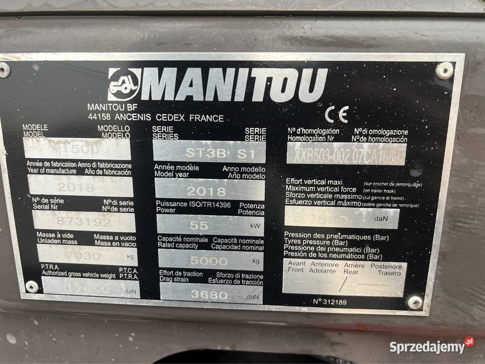 Wózek widłowy Manitou MI50D Bralin