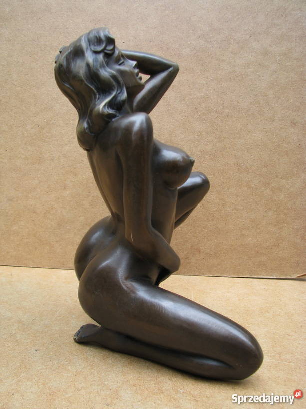 ostry AKT DZIEŁO SZTUKI BRĄZ Z FRANCJI KOBIETA Kraków