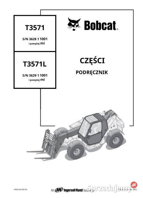 Bobcat T3571 T3571L katalog części świętokrzyskie Kielce