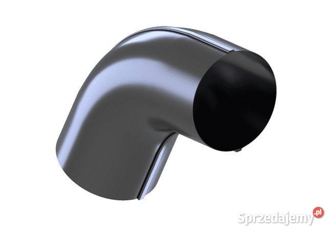 Krop kolano rury spustowej fi 90mm czarny metal Białystok