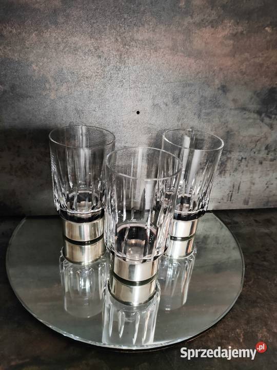 Kryształowe szklanki Sterling Silver 925 H Bauer Kalisz