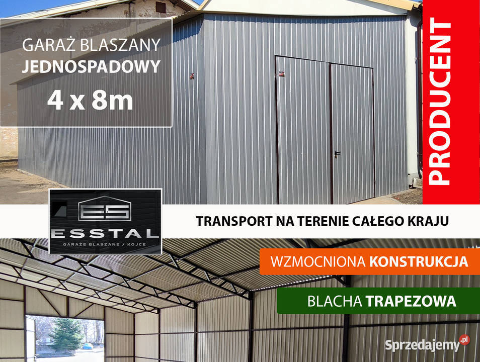 POPIELATY Garaż Blaszany MAGAZYN ROLNICZY Wiaty 341zł/m2 Sprzedaż Lubliniec