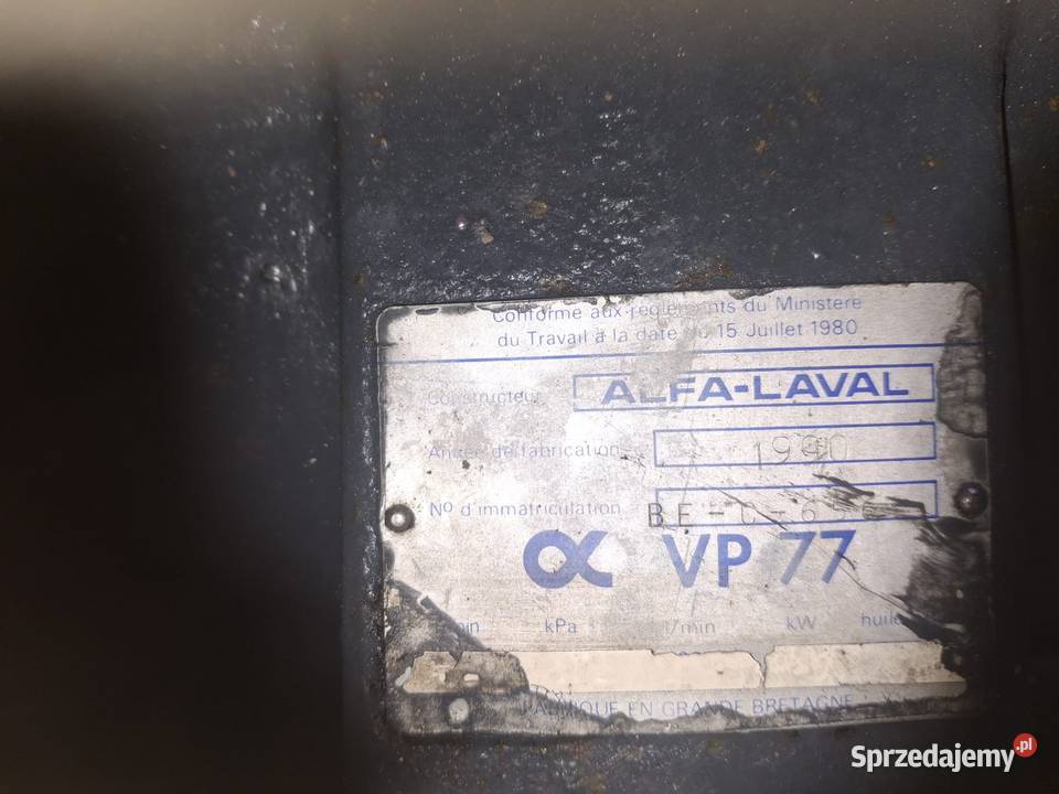 Pompa próżniowa AlfaLaval DeLaval VP77 Małszyce