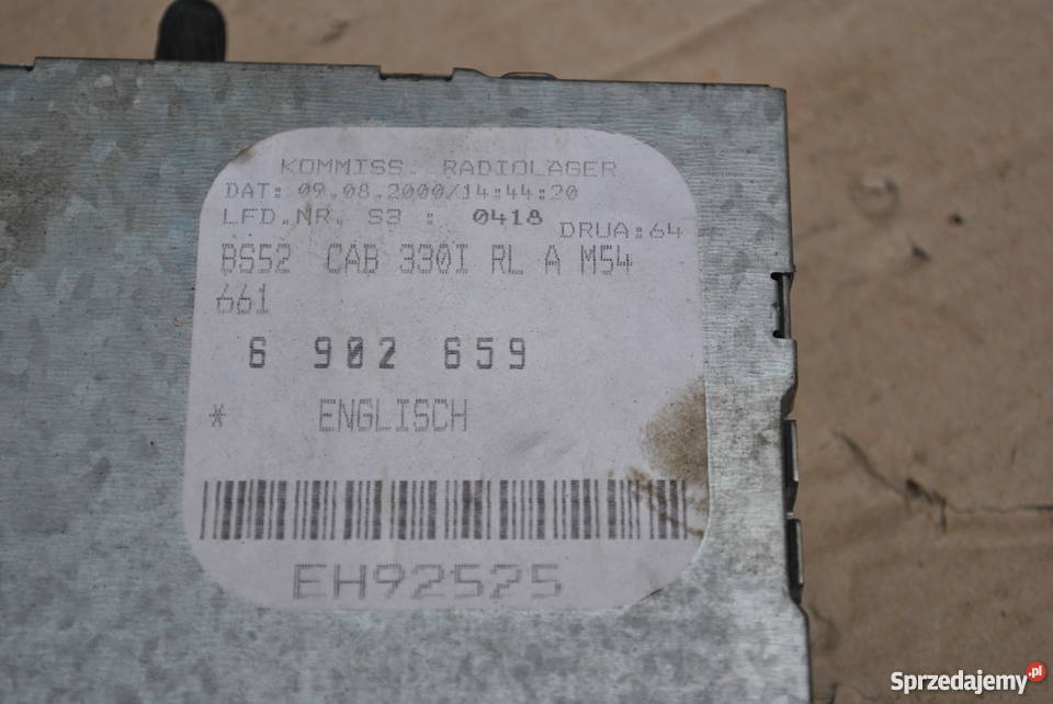 Radio BMW Business BMW E46 PHILIPS osobowe Wyposażenie wnętrza Poręba