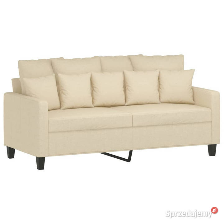 2osobowa sofa kremowa 140 tapicerowana tkaniną Warszawa