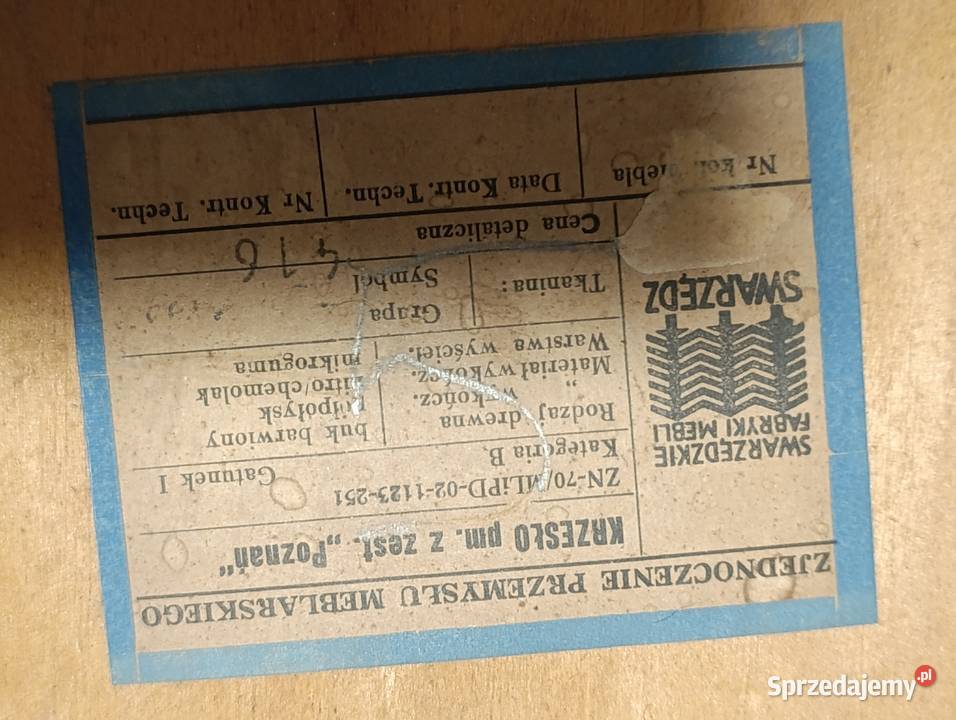 swarzędzka fabryka mebli komplet 6 krzeseł Krzesła Poznań sprzedam