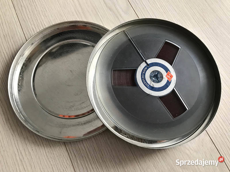 Metalowe pudełko na taśmę filmową 16mm średnica