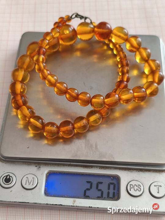 Naszyjnik Bursztyn Kulki Vintage Białystok