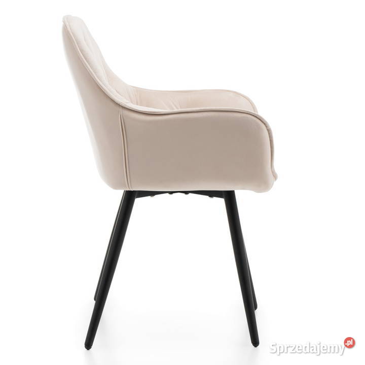 Beżowe Krzesło Tapicerowane Siena Wysyłka 24H Tarchały Małe