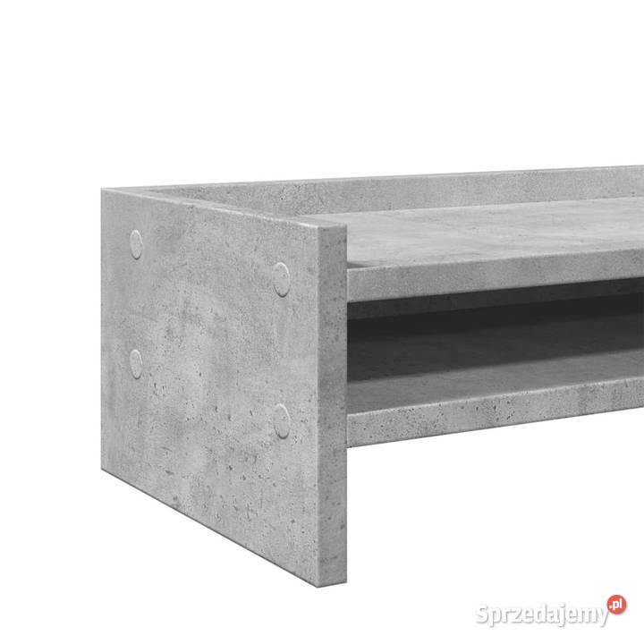 Podstawka pod monitor szarość betonu 42x24x16
