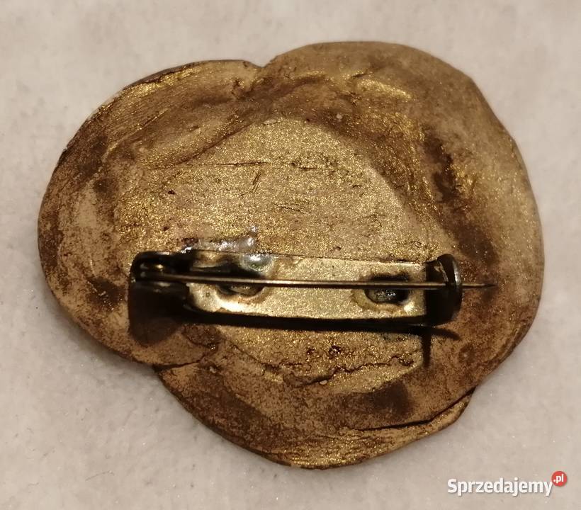 Przypinka broszka złota kwiat róża 43 Biżuteria Czeladź