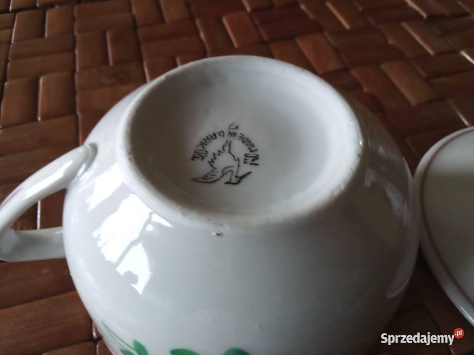 Prl Filiżanka porcelana z pokrywką kwiaty sprzedam