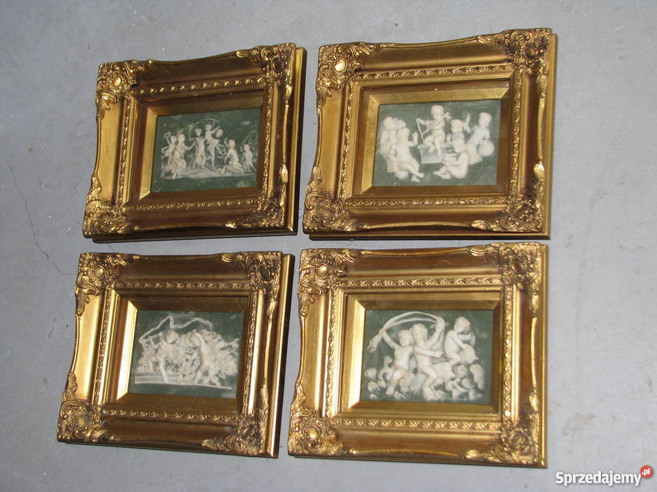 4 obrazy alabastrowe alabastry komplet obrazów