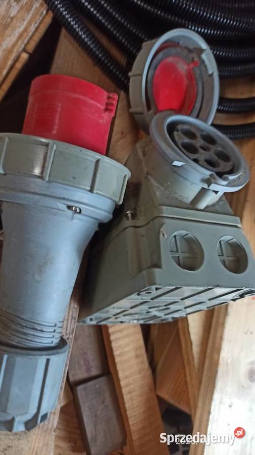 gniazdo wtykowe z wtyczka 5 bolcowe siła 400