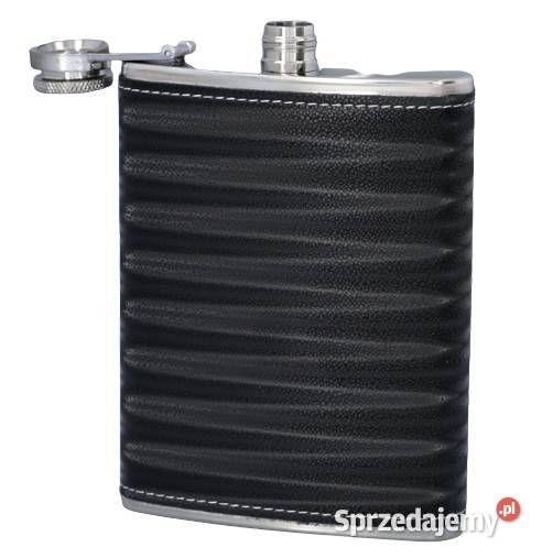 Piersiówka z Czarną Mieniącą się Skórą Stal śląskie Ostrowy nad Okszą