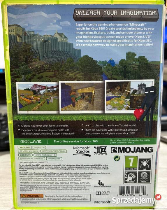 Xbox 360 Minecraft Elbląg sprzedam