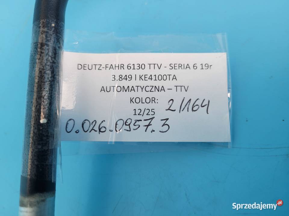 DEUTZFAHR 6130 TTV PRZEWÓD RURA HYDRAULICZNA Kolno