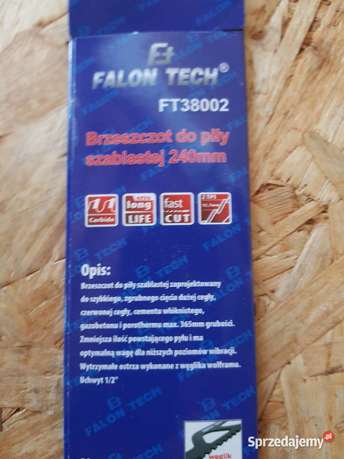 Brzeszczot do piły szablastej lisi ogon 240 mm wielkopolskie Głogowa sprzedam