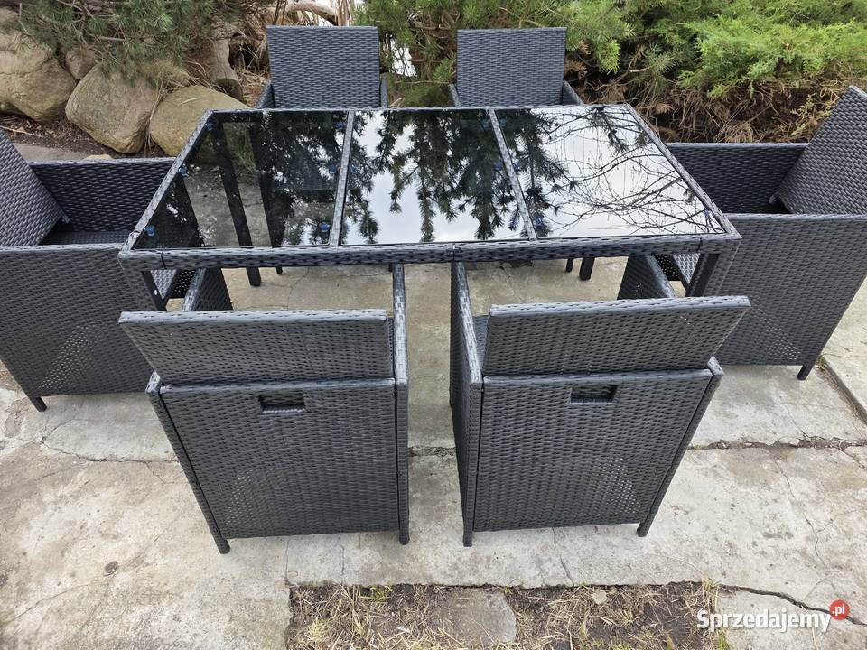Zestaw mebli ogrodowych Space 6 krzeseł stół Wschowa sprzedam