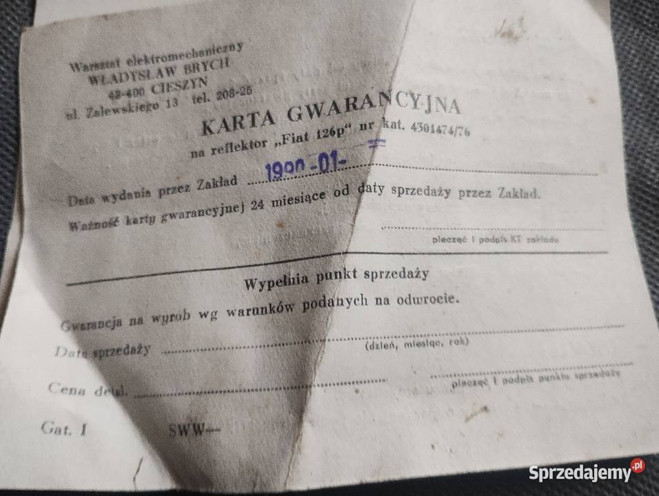 Reflektor Reflektory lampy przednie Fiat 126p osobowe Łowiczówka