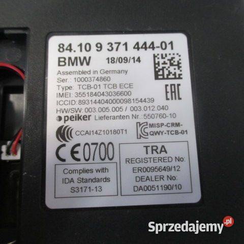 MODUŁ STEROWNIK TELEMATIK BMW 5 F10 F11 9371444 Rakoniewice