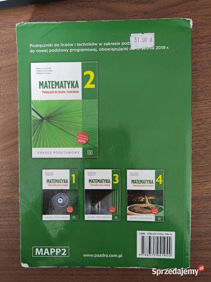 Podręcznik Matematyka 2 Poziom Podstawowy Sławków