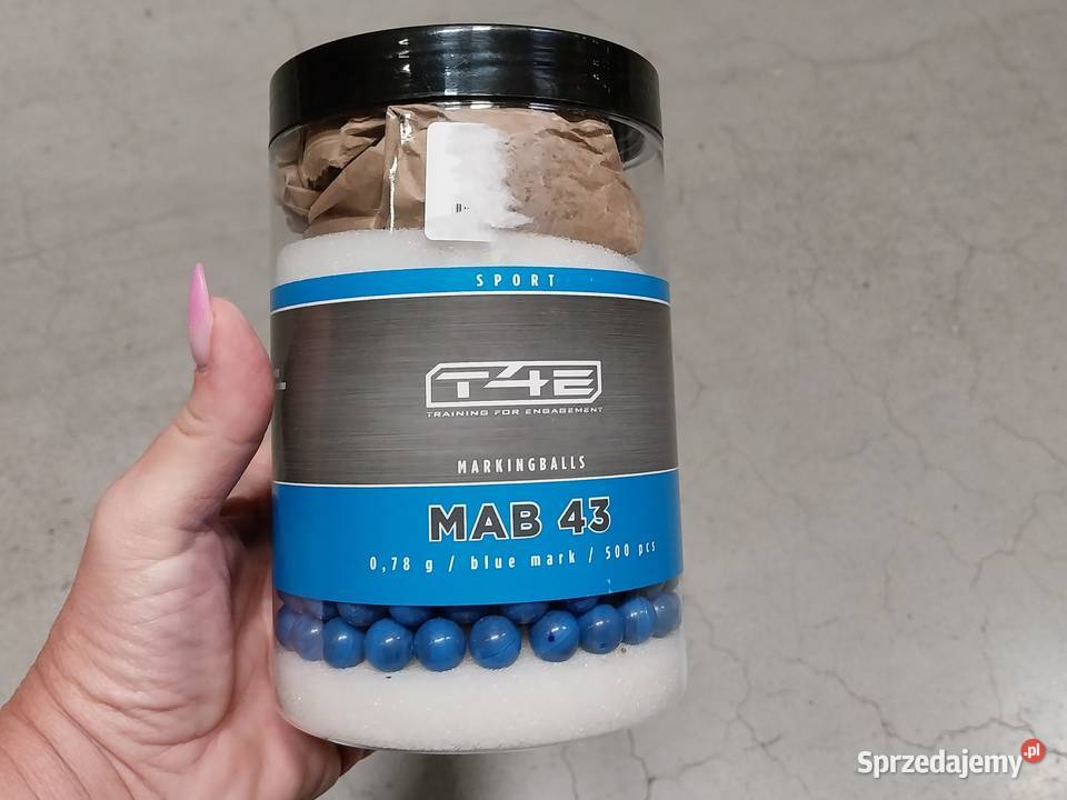 Kule z farbą T4E Sport MAB kal43 niebieskie śląskie Czeladź sprzedam
