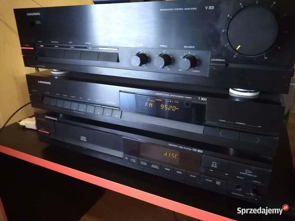 Wieża stereo Grundig vintage z pilotem Elektronika Chmielnik