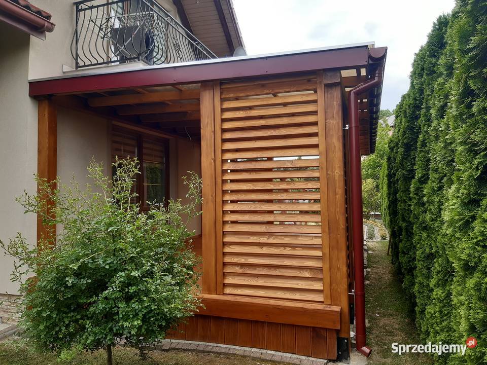 Taras przydomowy Z26 Patio Drewniane Zadaszenie Przemyśl