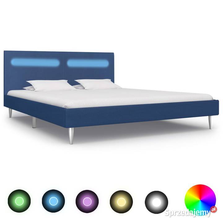 vidaXL Rama łóżka z LED, niebieska, 280975