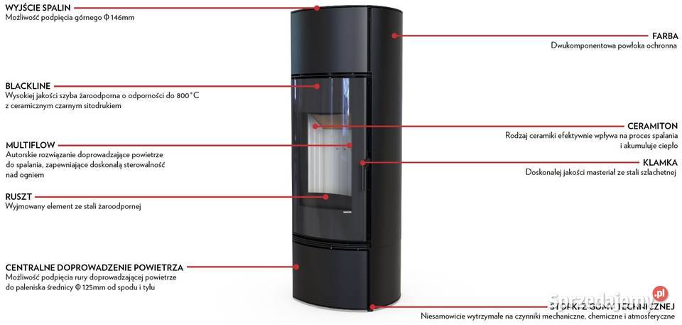 DEFRO HOME KOMINEK PIEC ORBIS EXTENTO F STALOWY Kielce