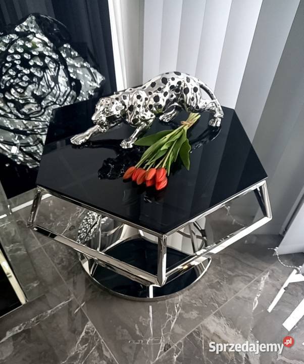 Stolik kawowy ława Diamentino Srebrny 80x80x50 sprzedam